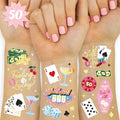 Casino Temporary Tattoos - 50 Gold Foil Designs