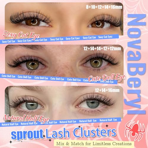 DIY Lash Extension Kit with 180 Cluster Lashes 10-18mm D Curl