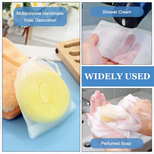 40 PCS Soap Saver Bags with Drawstring, Exfoliating Mesh Pouches