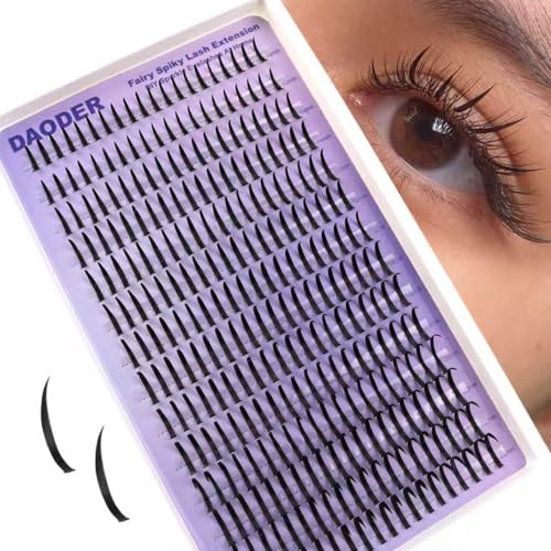DAODER Spike Lash Clusters 12-22MM D Curl Eyelash Extensions 280pcs