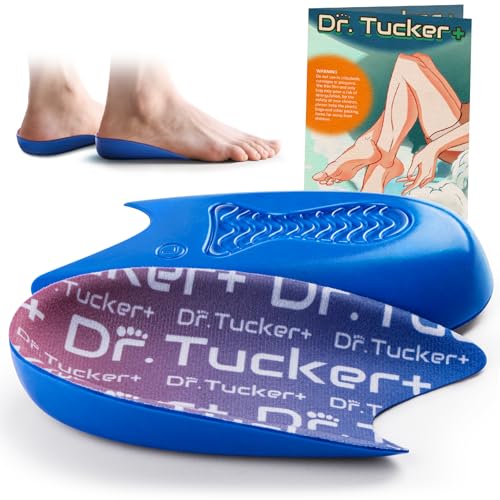 DR.TUCKER+ Heel Pads for Shoes, Heel Cup Pain Relief, Blue, L (Women 9-13/Men 8-13)