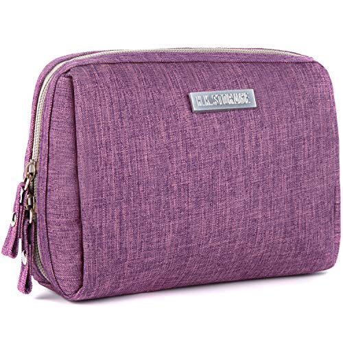 Narwey Small Makeup Bag with Compartments - Purple