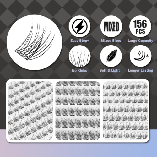 156 Pc Lash Clusters - DIY Eyelash Extensions Mixed Length