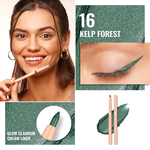 Oulac Moss Green Waterproof Retractable Eyeliner Pencil