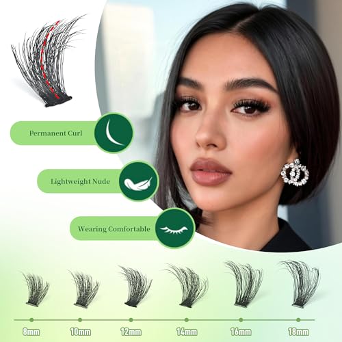 Lash Clusters Kit 8-18mm Volume Eyelash Extensions 224Pcs