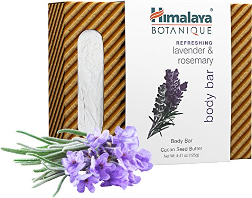 Himalaya Botanique Refreshing Lavender & Rosemary Body Bar for Calming Comfort & Ultra Moisturized Skin, 4.41 oz, 4 Pack