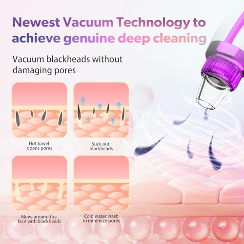 Pore Vacuum Blackhead Remover with 5 Suction Levels & Probes