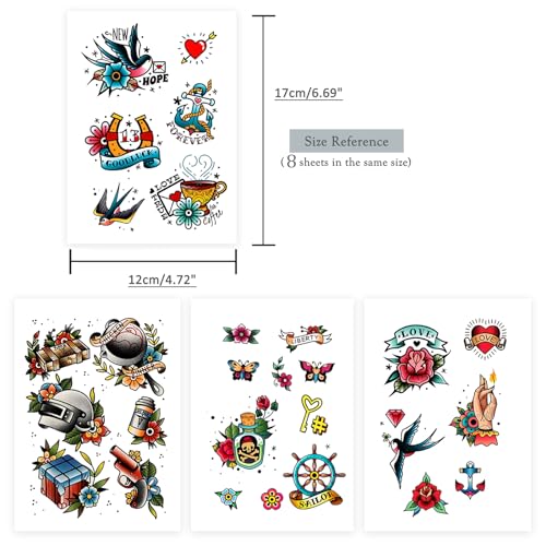 51 Retro Temporary Tattoos - Vintage Designs for Adults & Kids