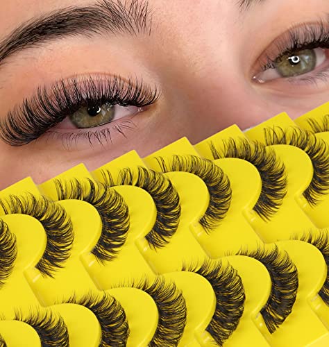 Russian Cat Eye Strip Lashes - D Curl Mink 3D