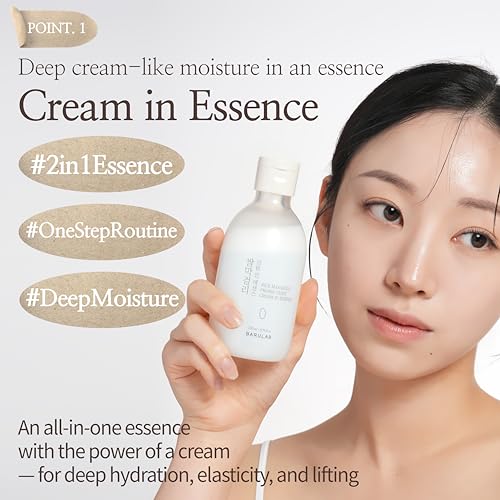 Barulab Rice Cream Milky Skin Essence Toner for Glowing Dewy Skin ? Hydrating Korean Skincare with Rice Extract, Niacinamide, Ceramides, Panthenol, Lactobacillus Cruelty-Free 6.7 Fl Oz