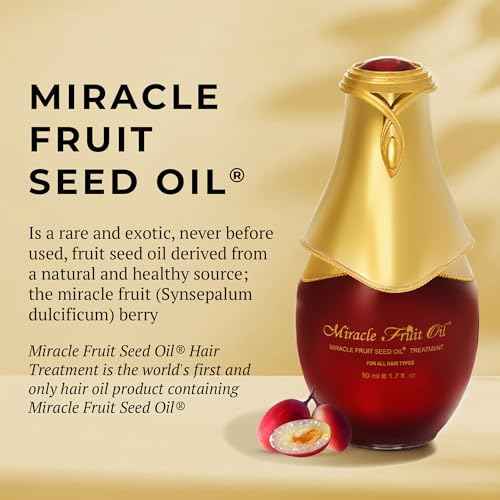 Miracle Fruit Seed Hair Oil - 50ml Treatment for All Types - Ultra Shiny, Strong Oil for Dry Hair and Growth - Prevents Breakage and Hair Loss