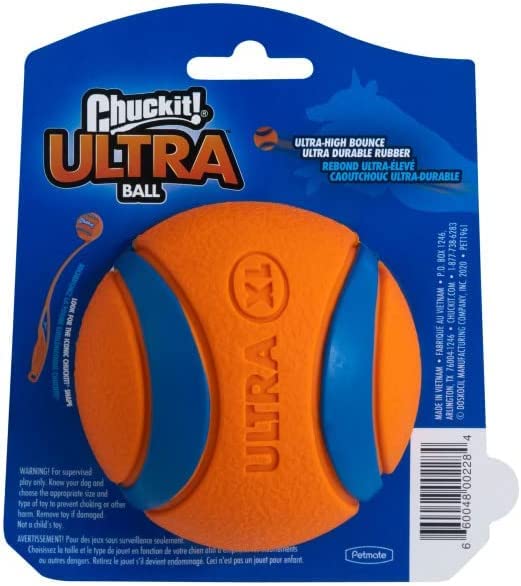 Chuckit Ultra Ball Dog Toy, Large (3.0 Inch Diameter) Pack of 1, for breeds 60-100 lbs