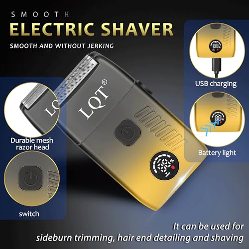 Hair Clippers for Men LED Display Cordless Clippers Set Professional Electric Beard and Mustache Trimmer for Men Foil Shaver Nose and Ear Hair Trimmer Men's Birthday Valentine's Day Gifts