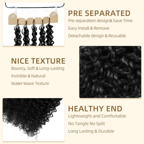 DRESSMAKER 14-Inch Water Wave Human Crochet Hair - 60g Lightweight & No Itch