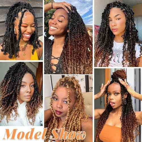 Parceria 30 Inch Springy Afro Twist Hair 8 Packs Marley Twist Braiding Hair Pre-fluffed Spring Twist Hair Kinky Hair Afro Twist Hair Marley Hair for Faux Locs (30 Inch (Pack of 8), T1B/27/613#)