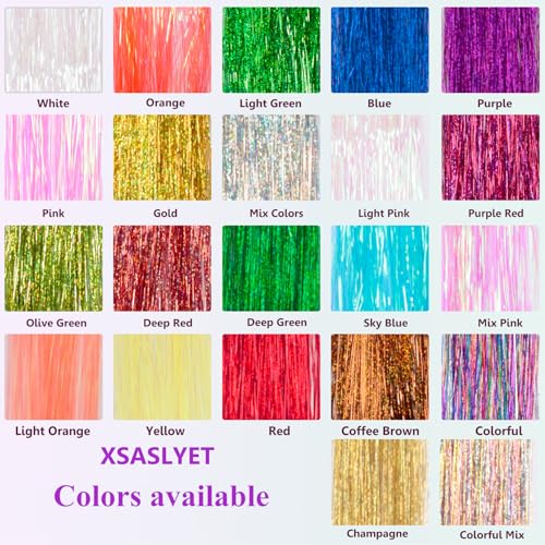 Dream Pink Hair Tinsel Kit, 1800 Strands with Tools