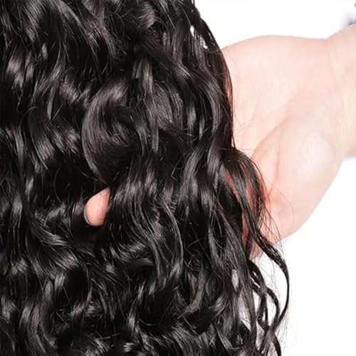 Water Wave Human Hair Bundles 8 Inch 100g Natural Black