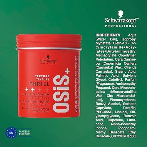 OSiS+ Thrill Fibre Gum - Medium Hold Flexible Style Control with Natural Shine