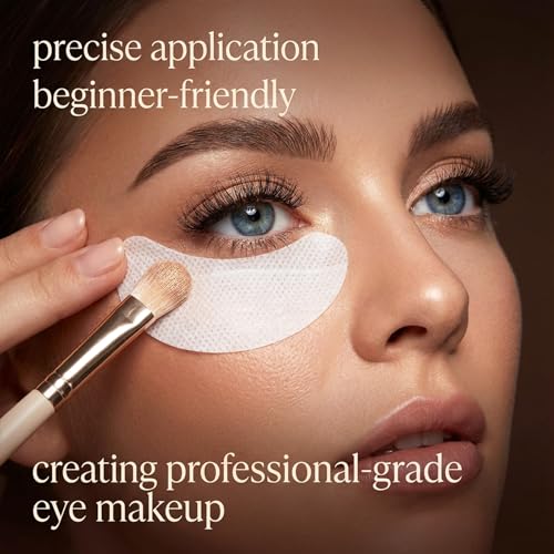 200 Pcs Eyeshadow Shields, Eye Makeup Tape for Eyeshadow Lint Free Under Eye Patches Makeup Tape Prevent Make up Residue Under Eyes Pads for Eyelash Extensions, Tinting and Lip Make up