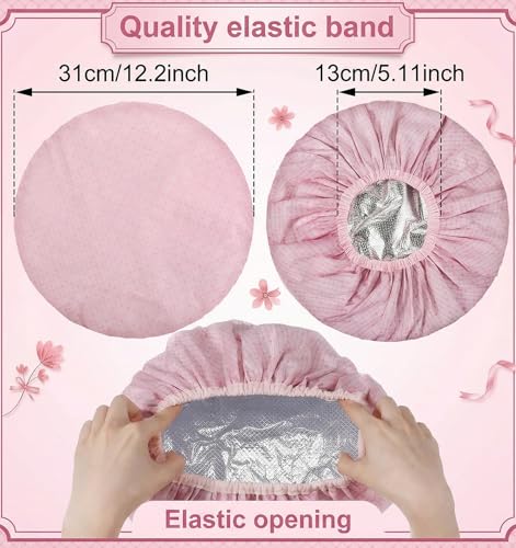 Deep Conditioning Hair Cap Set - 2 Waterproof Shower Caps