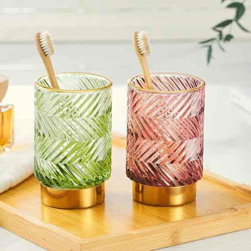 Makeup Brush Holder Organizer,Toothbrush Holders,Desk Pen Pencil Holder,Multifunctional Vintage Glass Brush Cup£¨A40-4-US£©