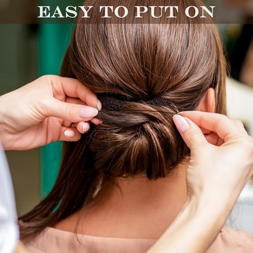Brown 20 PCS Bun Hair Nets Women Elastic Mesh Edge Hair Net