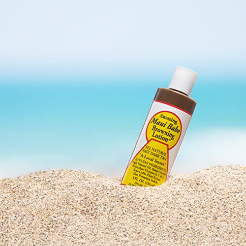 Maui Babe Tanning Lotion Set ? 8oz Browning & After Sun Lotion with Makeup Bag ? Outdoor Sun Tan Enhancer & Moisturizer