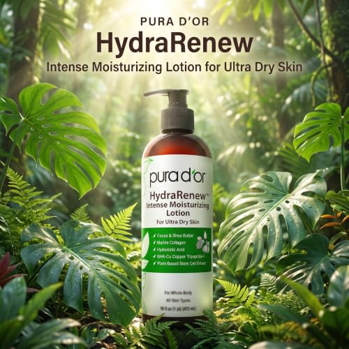 PURA D'OR HydraRenew 16oz Moisturizing Body Lotion for Dry & Sensitive Skin