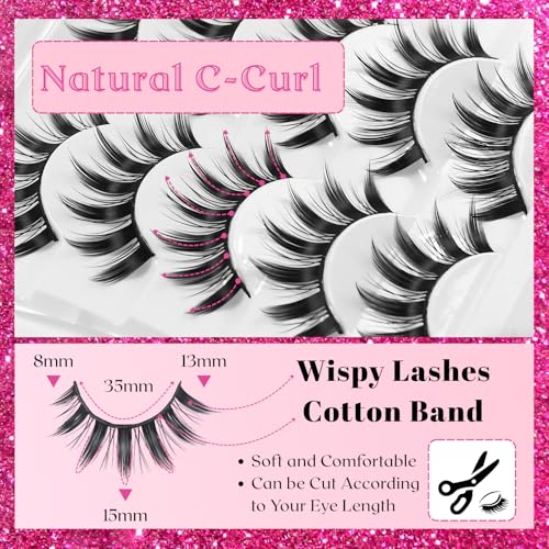 5 Pairs 3D Spiky Anime Cosplay Eyelashes - Synthetic Lashes