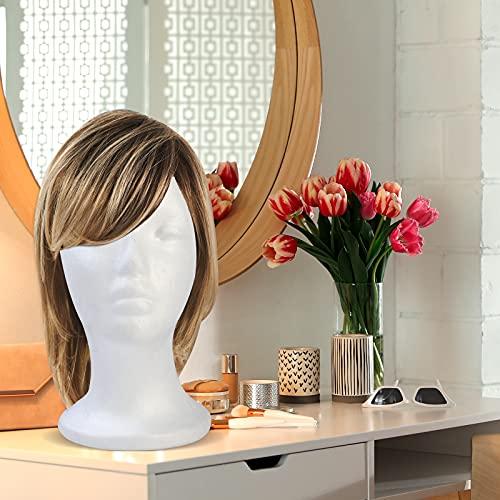 BALABALA 3 Pcs Foam Wig Head Mannequin with Stand Holder