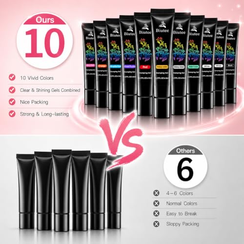 SEISSO Nail Stamping Polish Gel Set - 10 Vivid Colors, Long-Lasting, Easy to Use