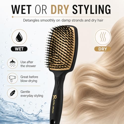 Aura Brush – Pain-Free Detangling Hair Brush for Wet & Dry Hair