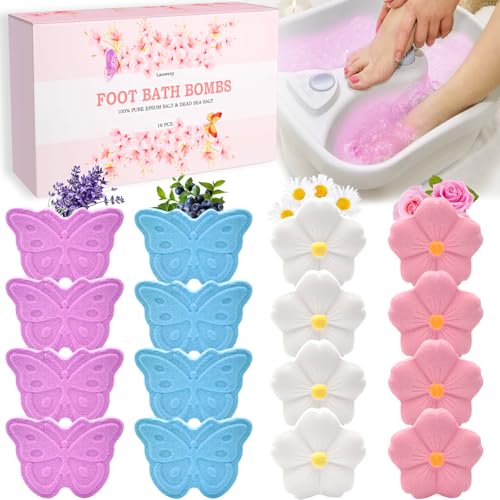 Lanwexy Organic Tea Tree Oil Foot Bath Bombs - 16 Pack Foot Soak Kit