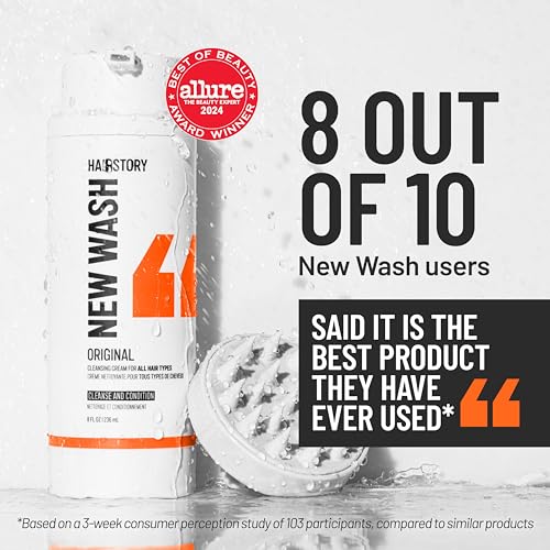 Hairstory New Wash Original Detergent-Free Shampoo & Conditioner, 32 oz
