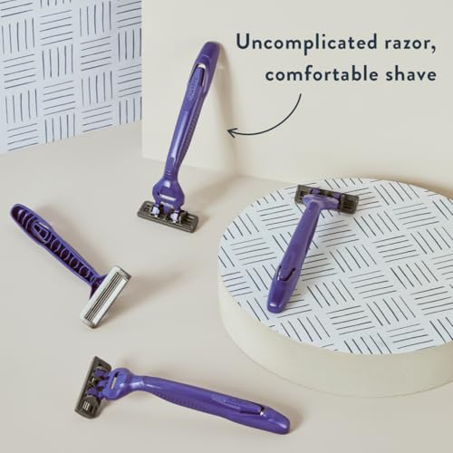 Harry's Men's Disposable Razors, 3-Blade Razors with Lubricating Strip and Pivoting Head, 4 Count (Pack of 2)