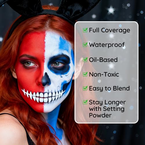 Professional Face Paint Kit for Halloween Costumes & Cosplay