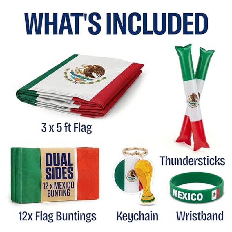 2026 World Cup Supporter Set - Bunting, Thundersticks, Wristband