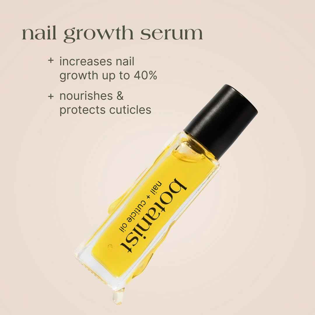 Botanist Nail Rescue Kit | Nail Strengthening Polish + Growth Serum | Grow and Strengthen Nails Damaged from Acrylics, Dip, and Gel Manicures | Non-Toxic, 84% Plant Based, 21-Free & Vegan (Rose)