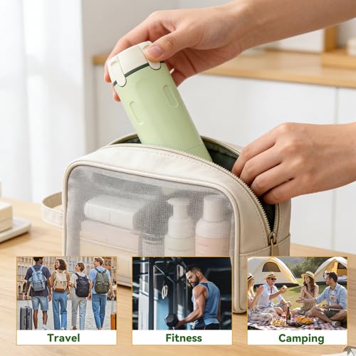 4-in-1 Travel Dispenser Bottle Set with Cleaning Brush - 30ml