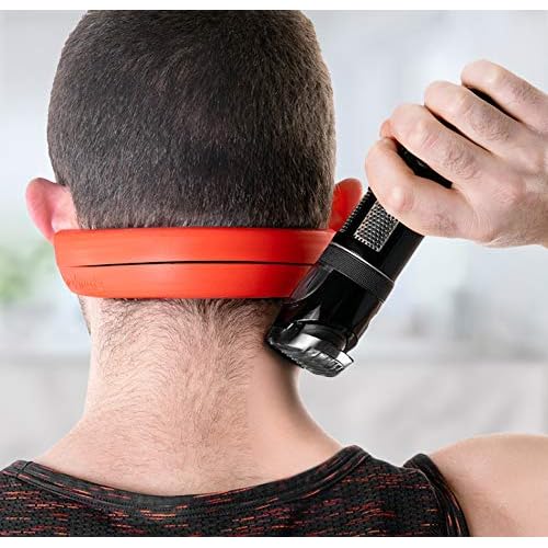 The Original Neckline Shaving Template | Hair Cutting Guide for Self Haircut | DIY Self Haircutting System | Shave the Back of Your Neck | Durable High-Grade Silicone Stencil