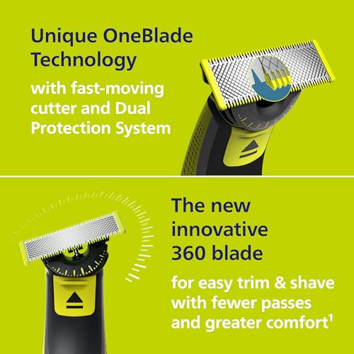 Philips Norelco OneBlade 360 Hybrid Face Trimmer & Shaver QP2724/90