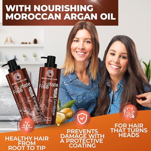 Moroccan Argan Oil Shampoo & Conditioner Set - Sulfate Free