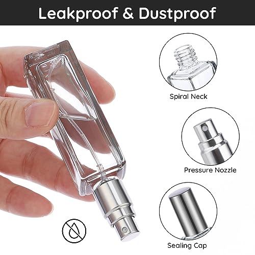 Segbeauty 20ml Refillable Perfume Bottle Set - 2 Leakproof Glass Atomizers