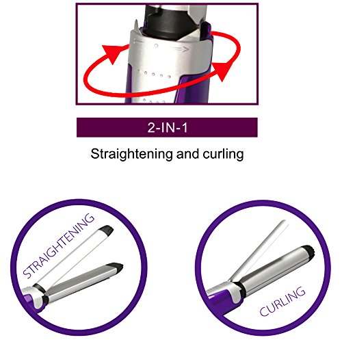 BERTA 1 Inch 2-in-1 Curling Iron & Hair Straightener