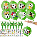 Soccer Party Favors Bundle - 24 Punch Balloons & 48 Tattoos