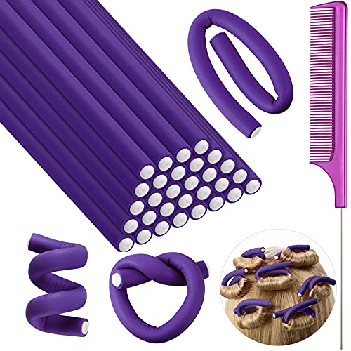 30pc 7" Flexible Foam Hair Rollers No Heat Curling Rods