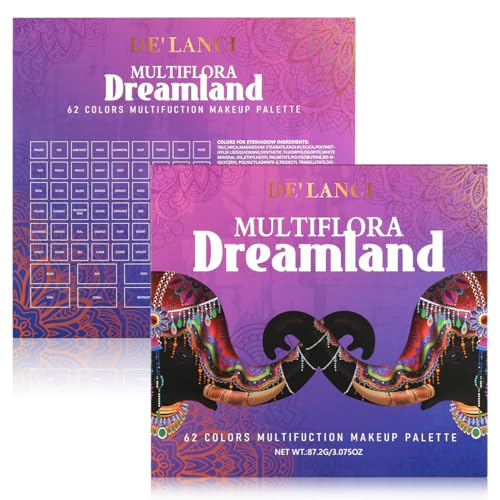 DE'LANCI 62-Color Eyeshadow Palette - Matte & Glitter
