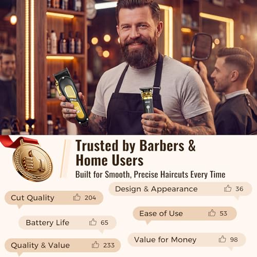 Ufree Cordless Hair Clippers Set for Men - Professional Barber Clippers
