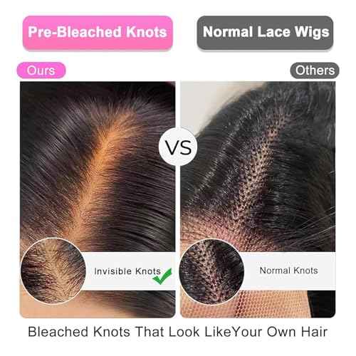 Bob Wig Human Hair for Women, 13x4 Pre-Plucked HD Transparent Lace Front Wigs,180% Density Short Straight Black Bob Wigs (14inch)