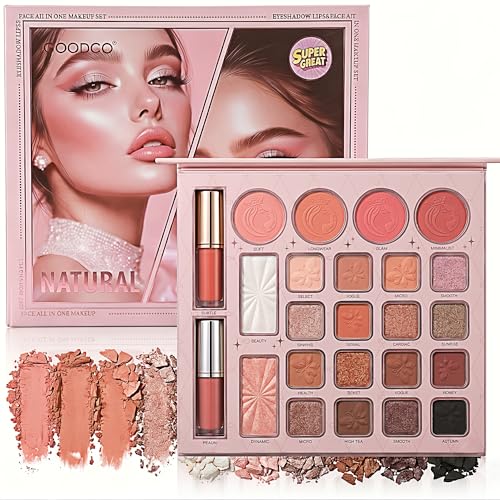 All-in-One Makeup Palette with Nude Pink Brown Shades